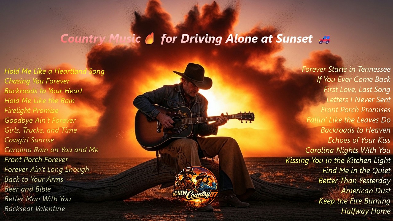 🎶Country Music🔥 for Driving Alone at Sunset 🚗 Hold Me Like a Heartland Song   NEW COUNTRY PLAYLIST🎶