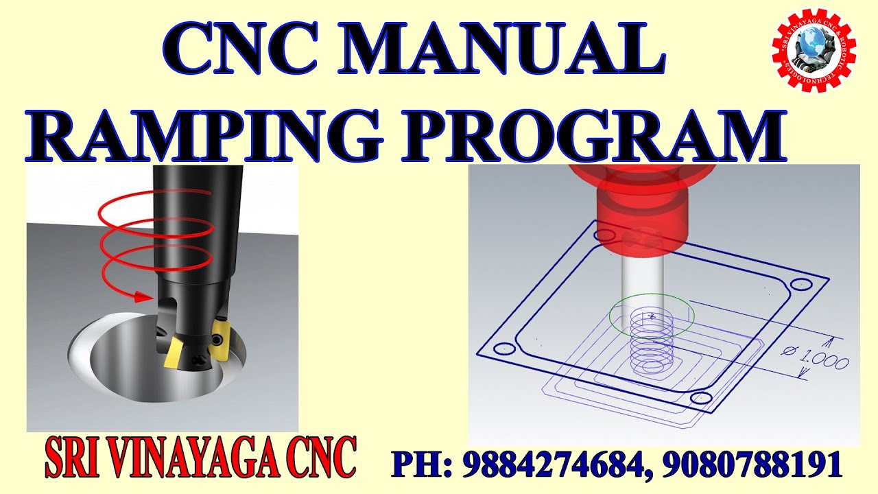 CNC RAMPING MANUAL PROGRAM  - CNC PROGRAMMING IN TAMIL - CNC MACHINE OPERATOR TAMIL
