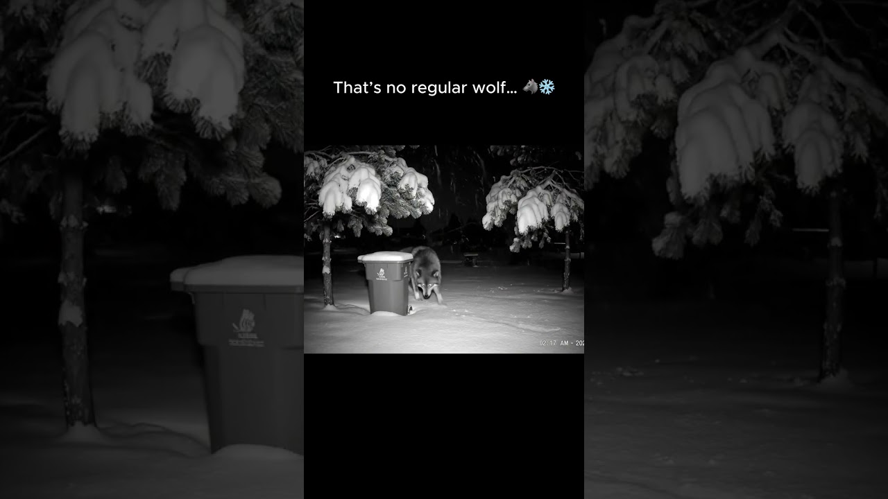 Dire Wolf Caught on Backyard Security Camera