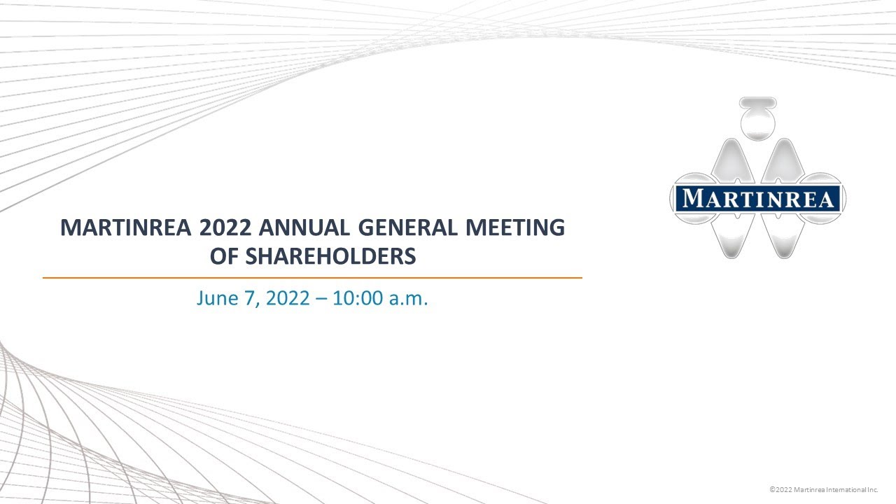 Martinrea 2022 Annual General Meeting