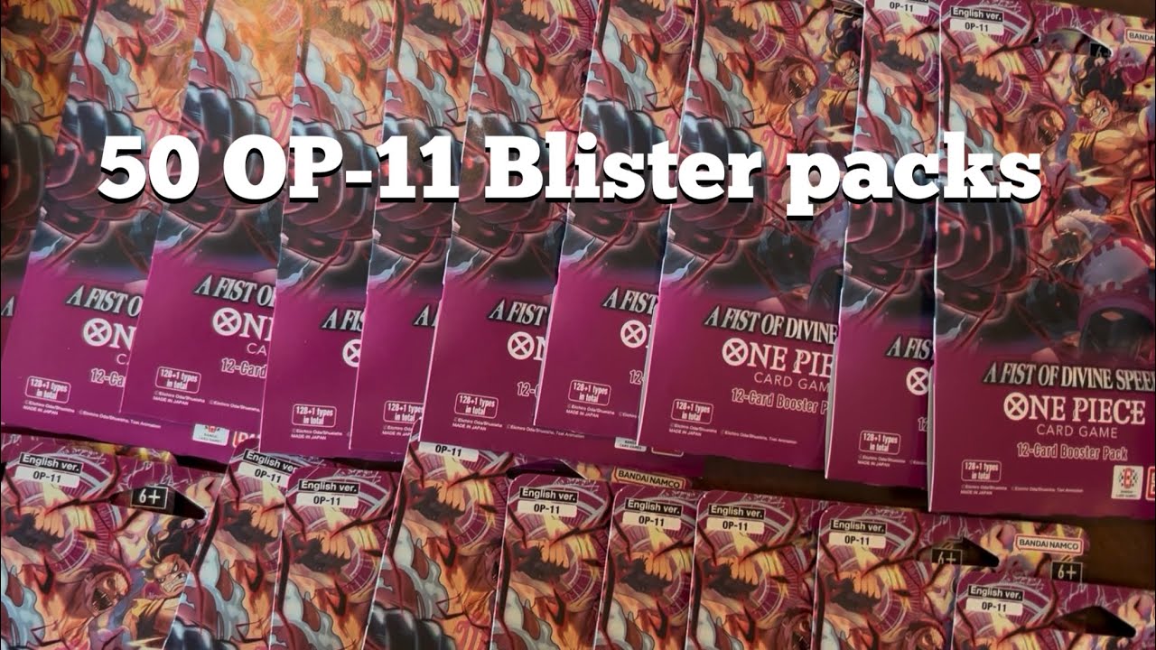 50 OP-11 Blister packs! (One Piece opening)