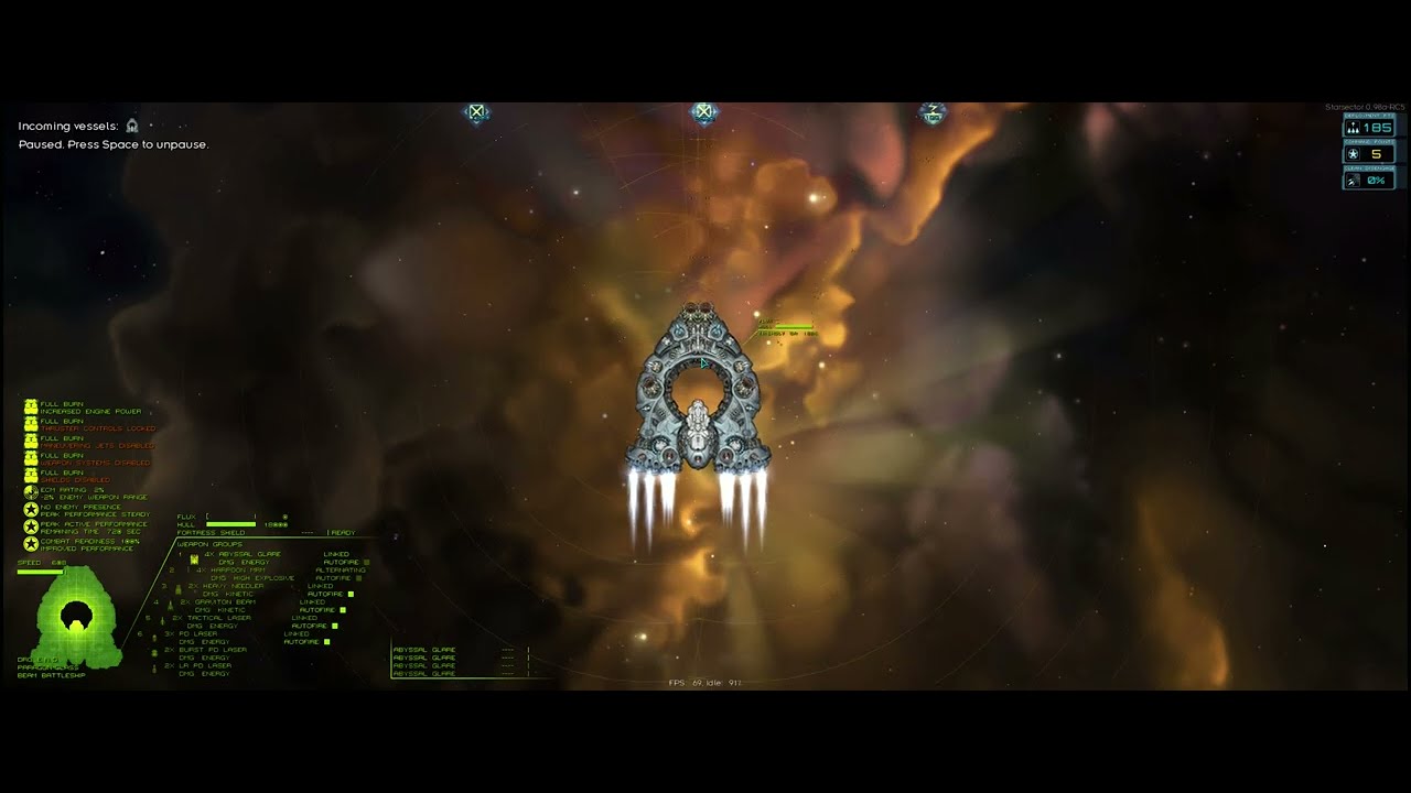 StarSector 0.98a-RC5 Vanilla - Abyssal Paragon Solo VS Entire Pirate Armada
