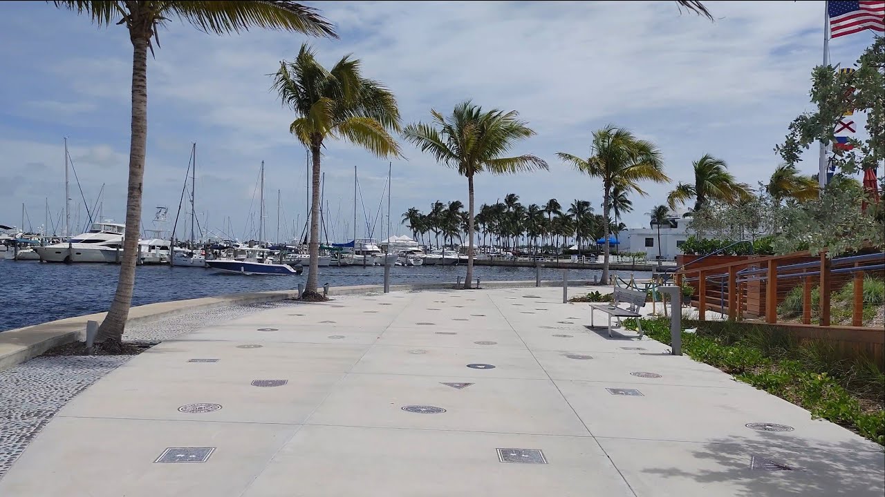 4K Coconut Grove Pier , Summer Walking Tour , Coconut Grove , Miami FL June 2023