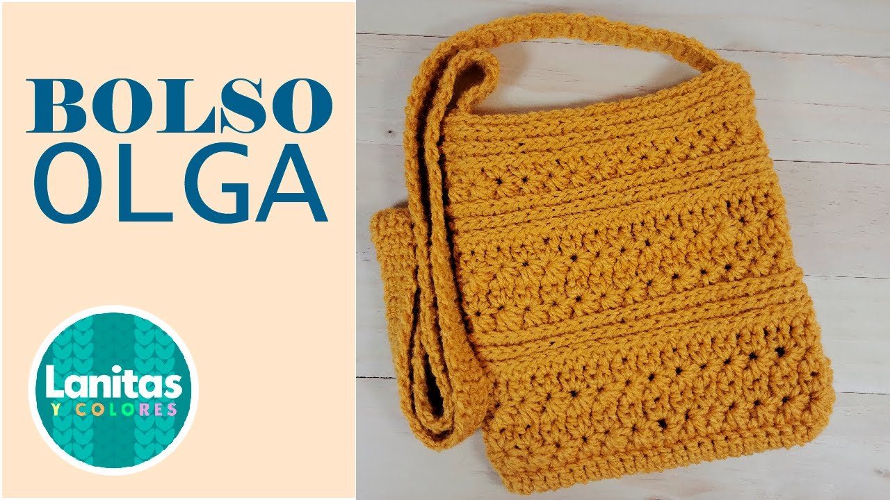BOLSA TEJIDA A CROCHET [PUNTO ESTRELLA] | PASO A PASO | LANITAS Y COLORES