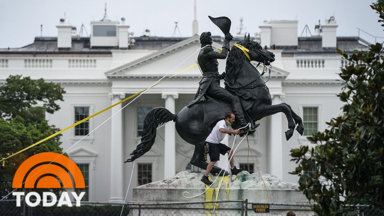 Protesters Try To Tear Down Andrew Jackson Statue In DC As Monument Debate Grows | TODAY