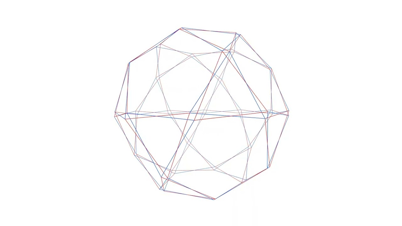 Platonic Solids : Wireframe Chiral Transformations (Edges only)