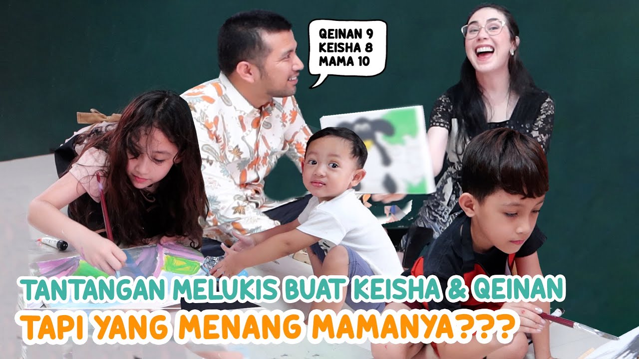TANTANGAN MELUKIS BARENG KEISHA & QEINAN, MAS EMIL JADI JURINYA 😍 | Arumi Bachsin