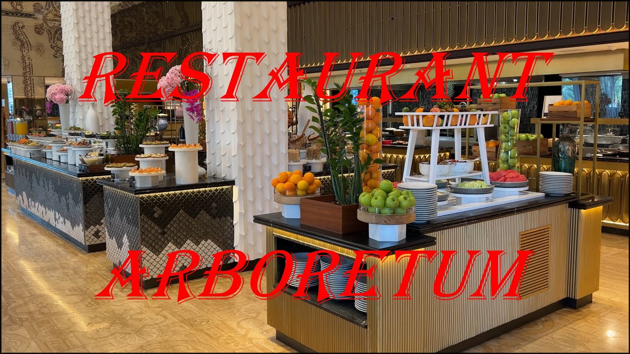 Madinat Jumeirah Hotel Al Qasr, Arboretum restaurant, breakfast buffet June 2023
