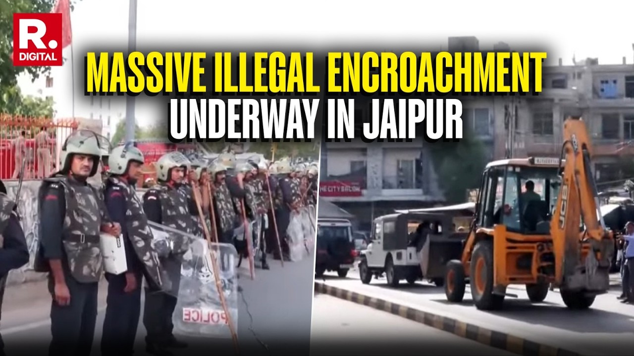 BREAKING: Crackdown On Illegal Encroachments Underway In Jaipur's Jagatpura, Internet Suspended