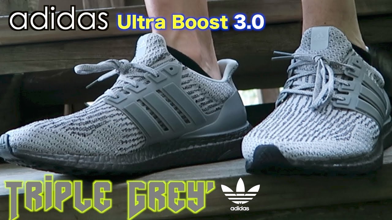 Adidas UltraBoost 3.0 Triple Grey ON FEET Review!!