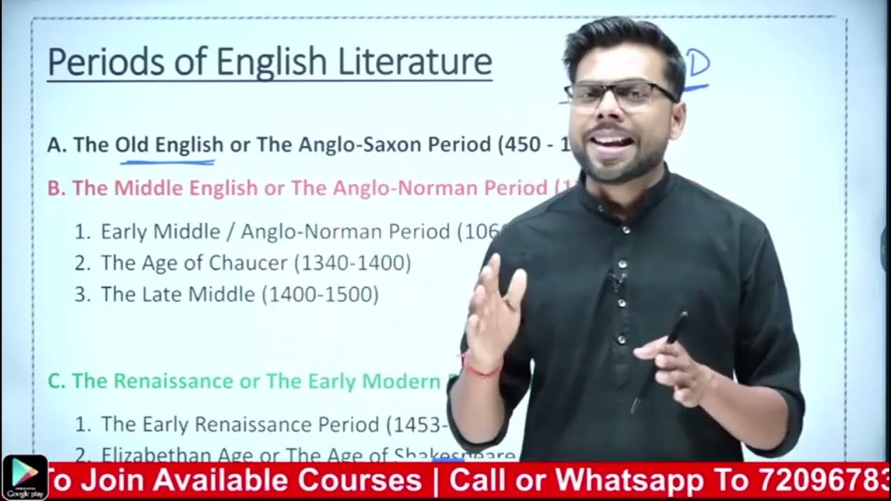 Periods of English Literature | TGT PGT English | By Binod Sharma