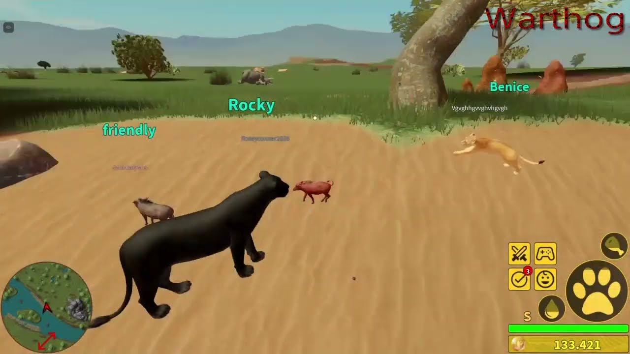 Getting a KILL as EACH ANIMAL (GUN GAME) in savannah life roblox