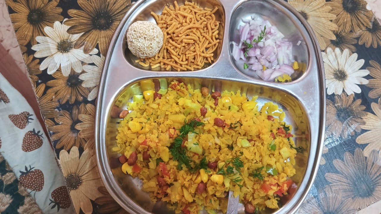 Drumstick powder Sweet corn Patta gobhi poha 🌽🥬🍅🌶️🍋