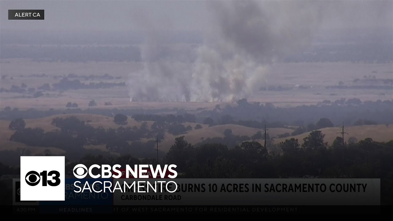 Grass fire burns 10 acres in Sacramento County