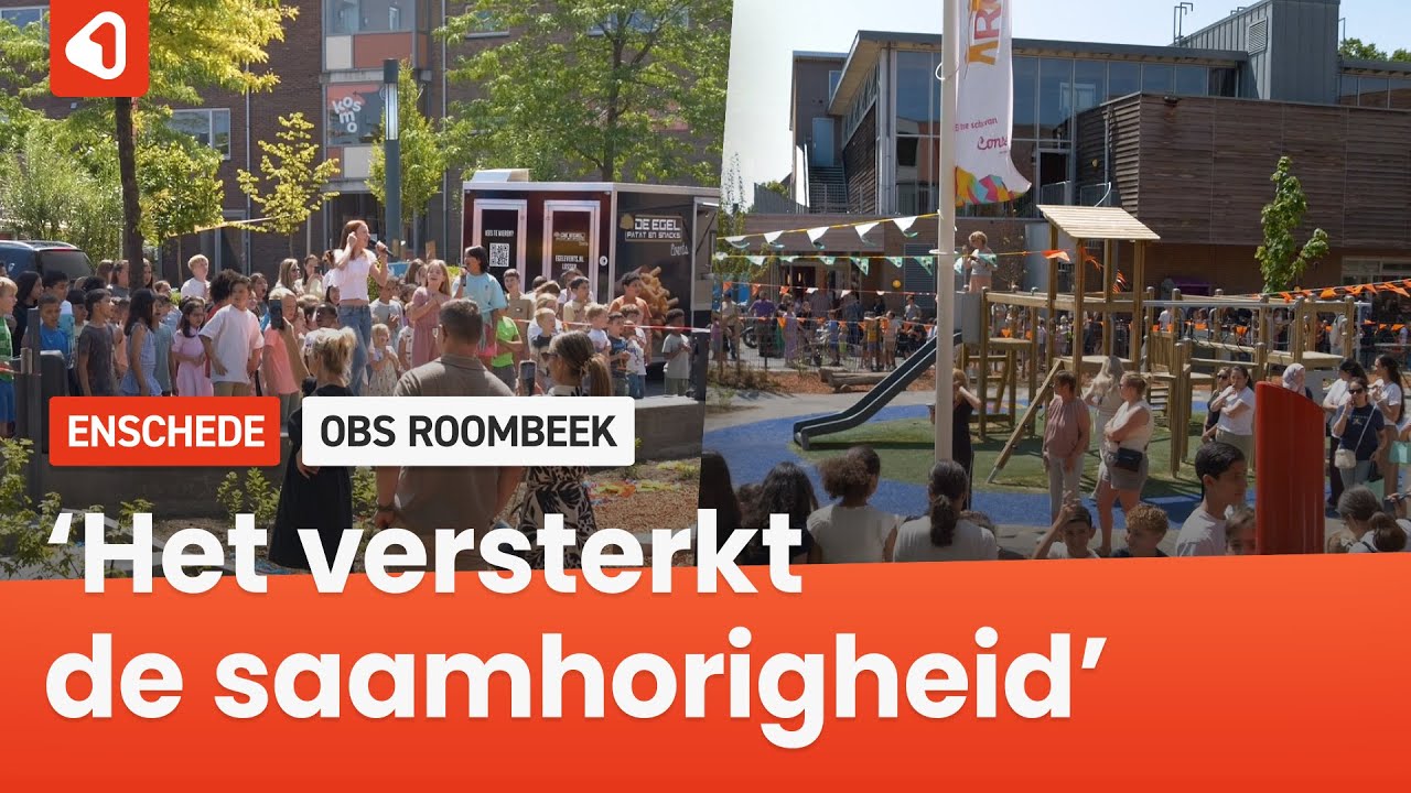 'Gigaproject' afgerond: heel Roombeek kan genieten van nieuw schoolplein