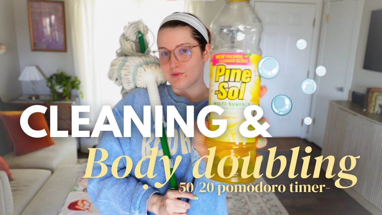 🧼🫧 Body Doubling Cleaning Session | Relaxing Motivation to Tidy Up | 50/20 Pomodoro