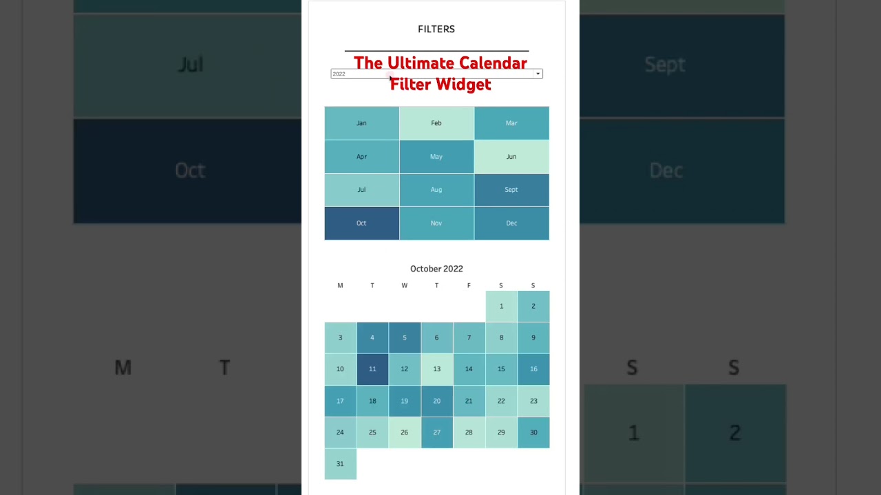 #Tableau - The Ultimate Interactive Calendar Filter