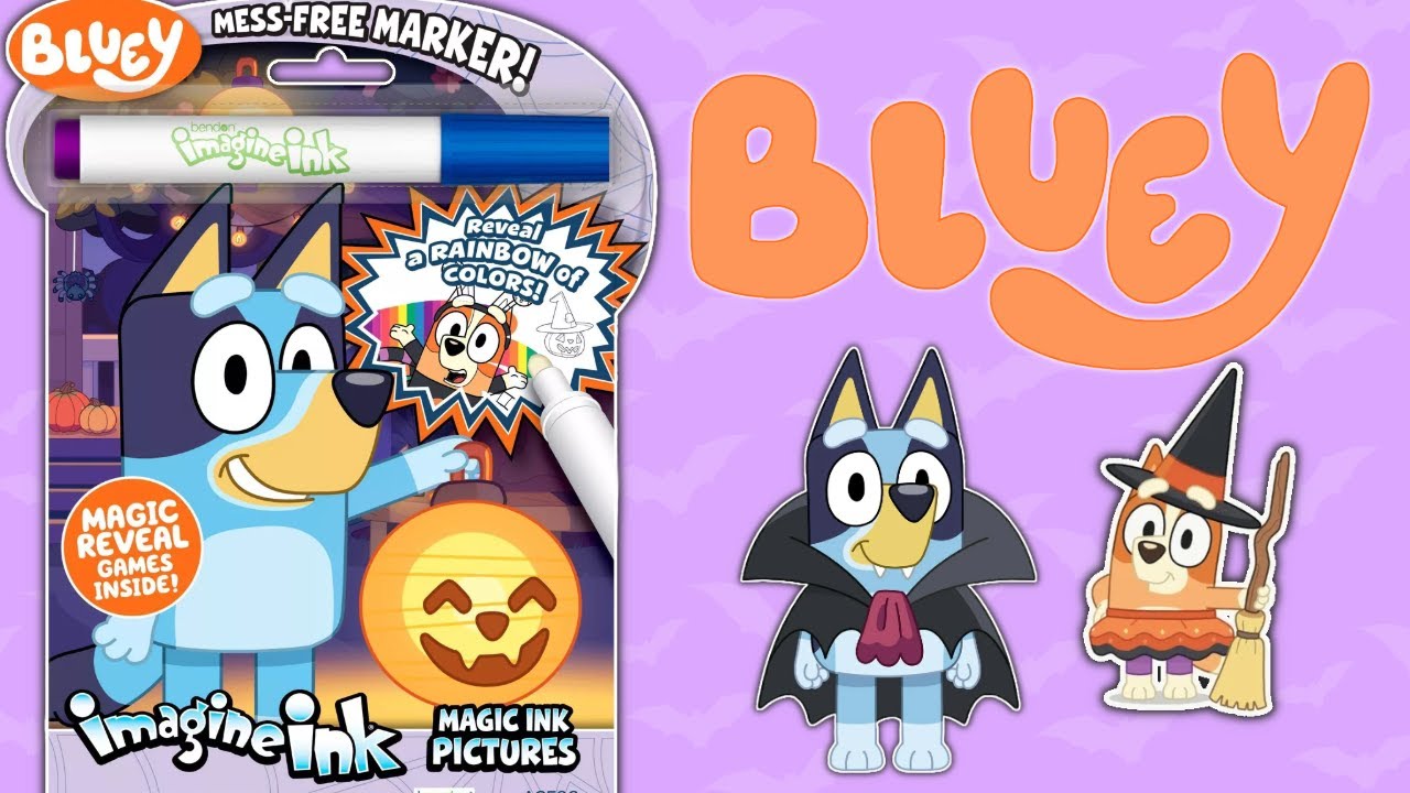 Bluey Halloween Imagine Ink Coloring & Activity Book | HALLOWEEN Coloring With Mess-Free Marker