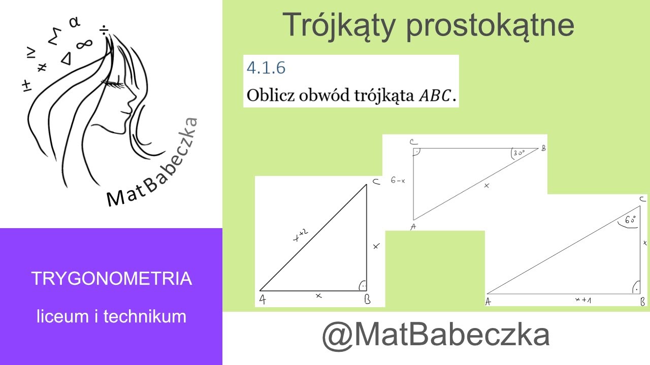 4.1.6 Oblicz obwód trójkąta ABC. Mamy do czynienia z trójkątami 45, 45, 90 i  i o kątach 30, 60, 90.