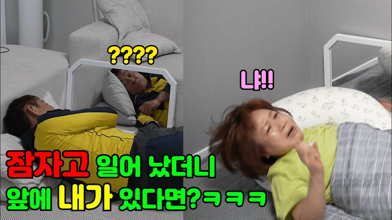 자고 일어났더니 내가 날 쳐다보고있어ㅋㅋㅋ