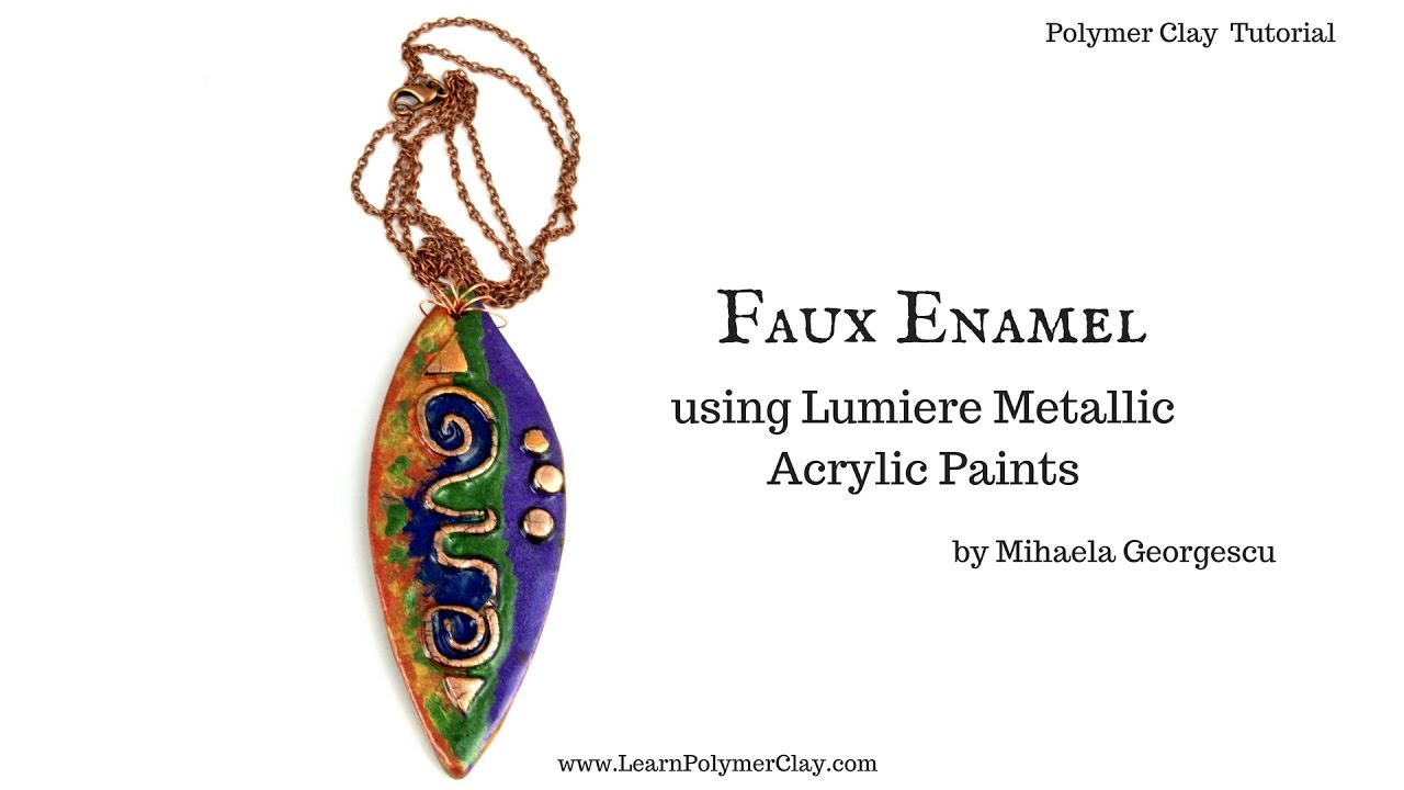 Make Enamel-Look Jewelry With Clay and Paint