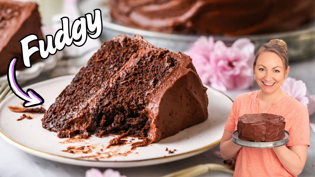 Fudgy, Silky Sourdough Chocolate Cake that's Not Too Sweet