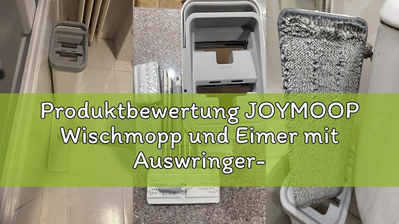Produktbewertung JOYMOOP Wischmopp und Eimer mit Auswringer-Set, freih&auml;ndiger Flacher Bodenwischer u