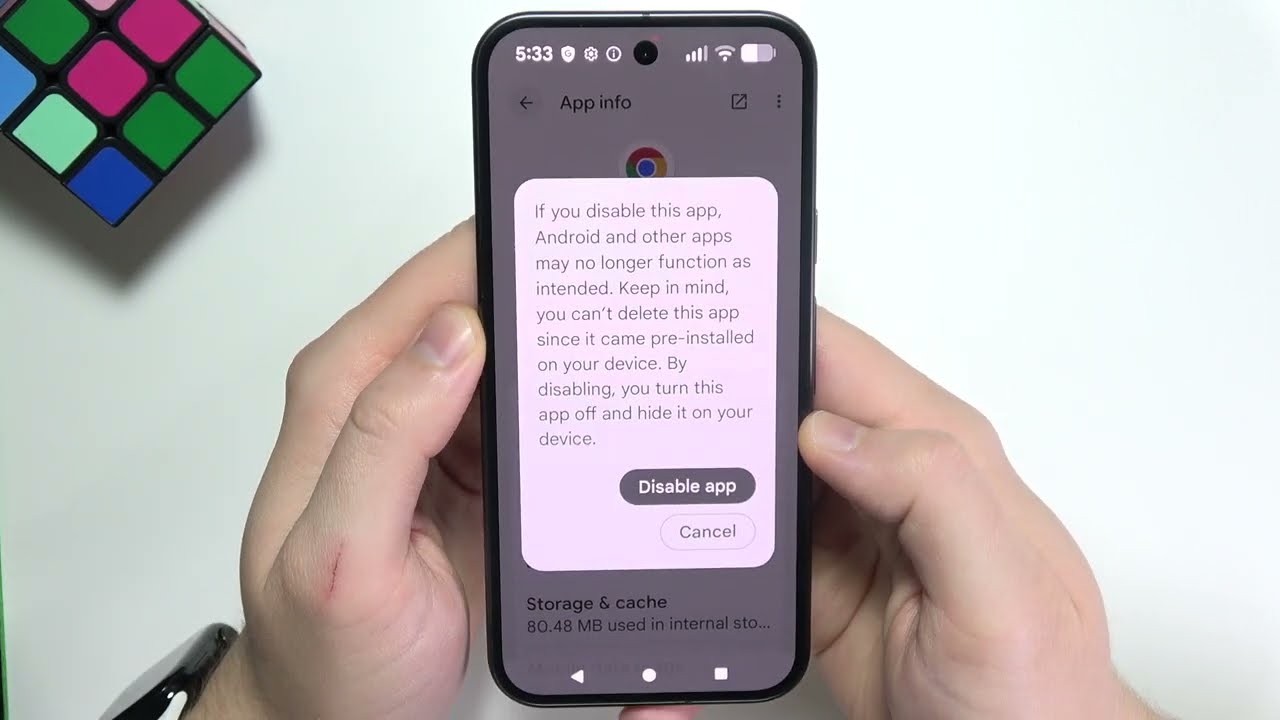 Pixel 10a: Как отключить приложения