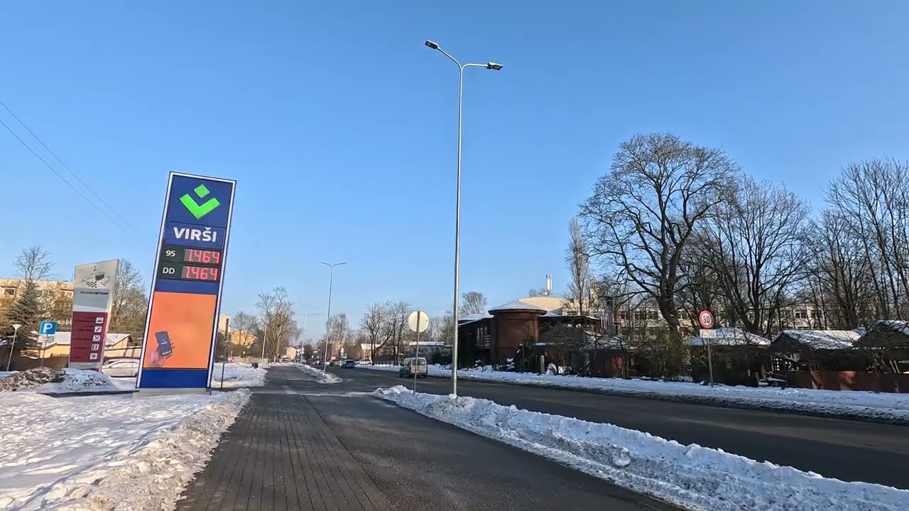 1 pastaiga uz Torņakalnu 24 janv se long walking dynamic camera city sounds asmr 4K