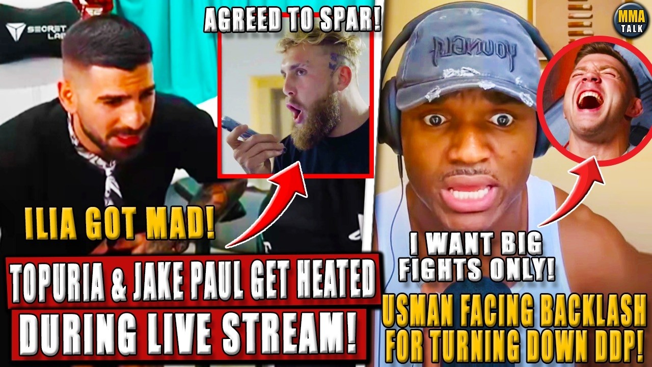 Ilia Topuria & Jake Paul GET HEATED during live stream! Usman FACING BACKLASH for TURNING DOWN DDP!