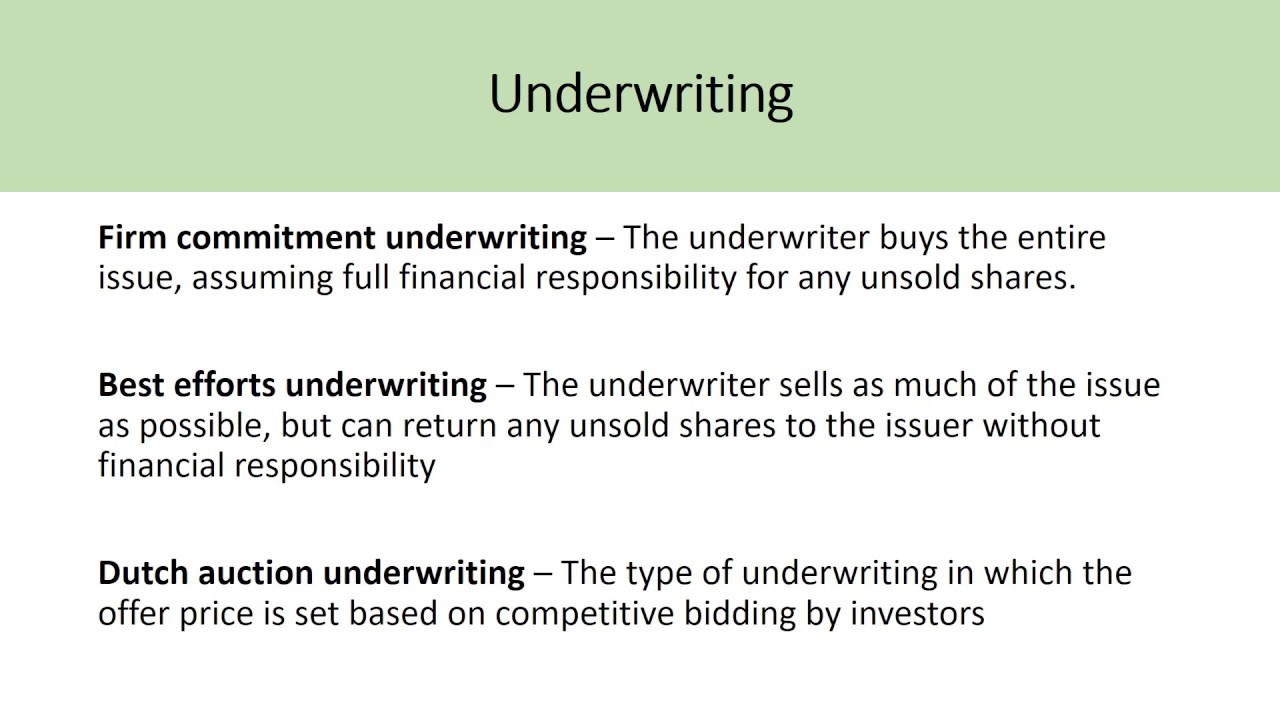 Basics Of Underwriting - What Is A Dutch Auction Tender Offer?