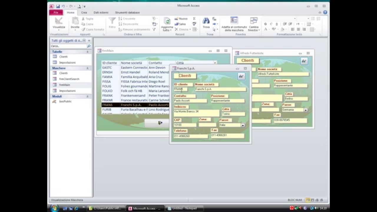 Gestire maschere access ad istanze multiple