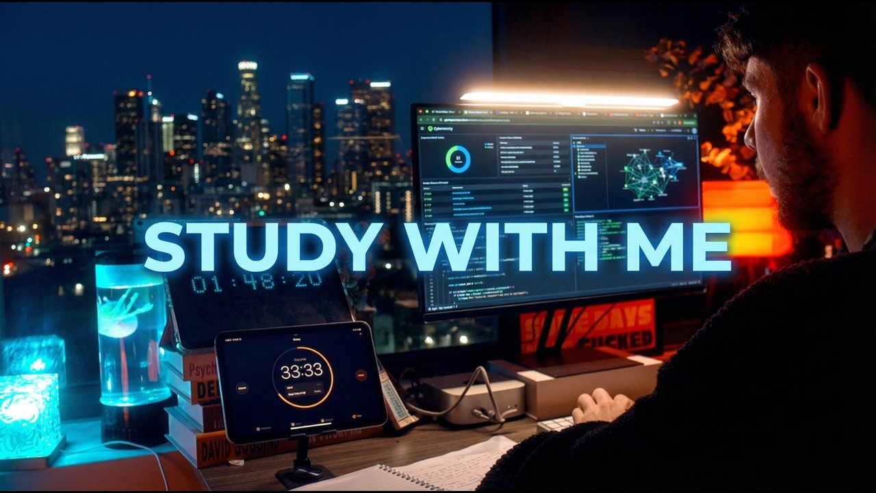 1-Hour Study With Me - Pomodoro, Cybersecurity, Hyperfocus