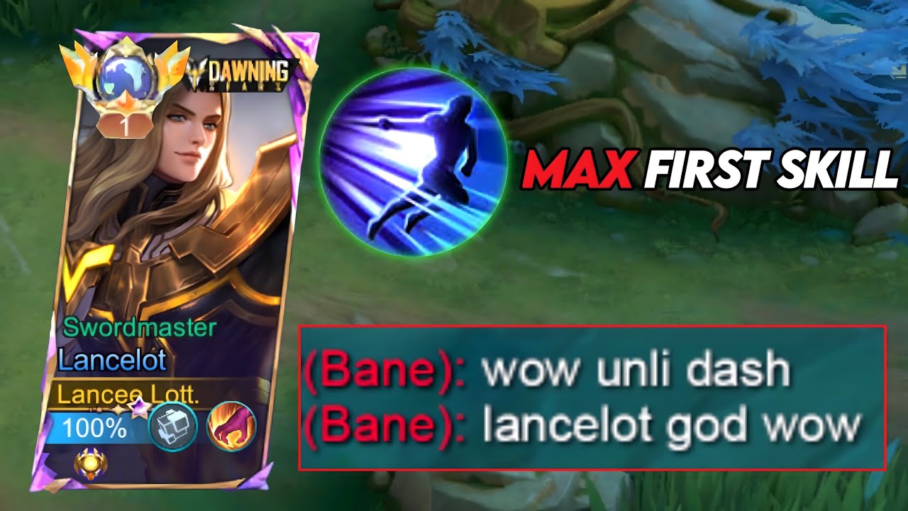 LANCELOT MAX FIRST SKILL TO DOMINATE THE WHOLE RANKED GAME!! - Mobile Legends