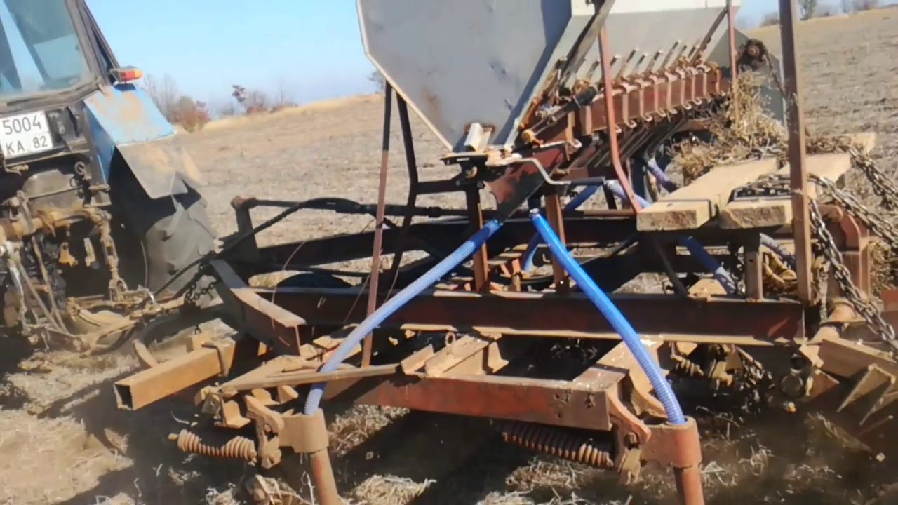 Посев озимой Пшеницы сеялкой сзс 2.1 No till 2019 перекрестно