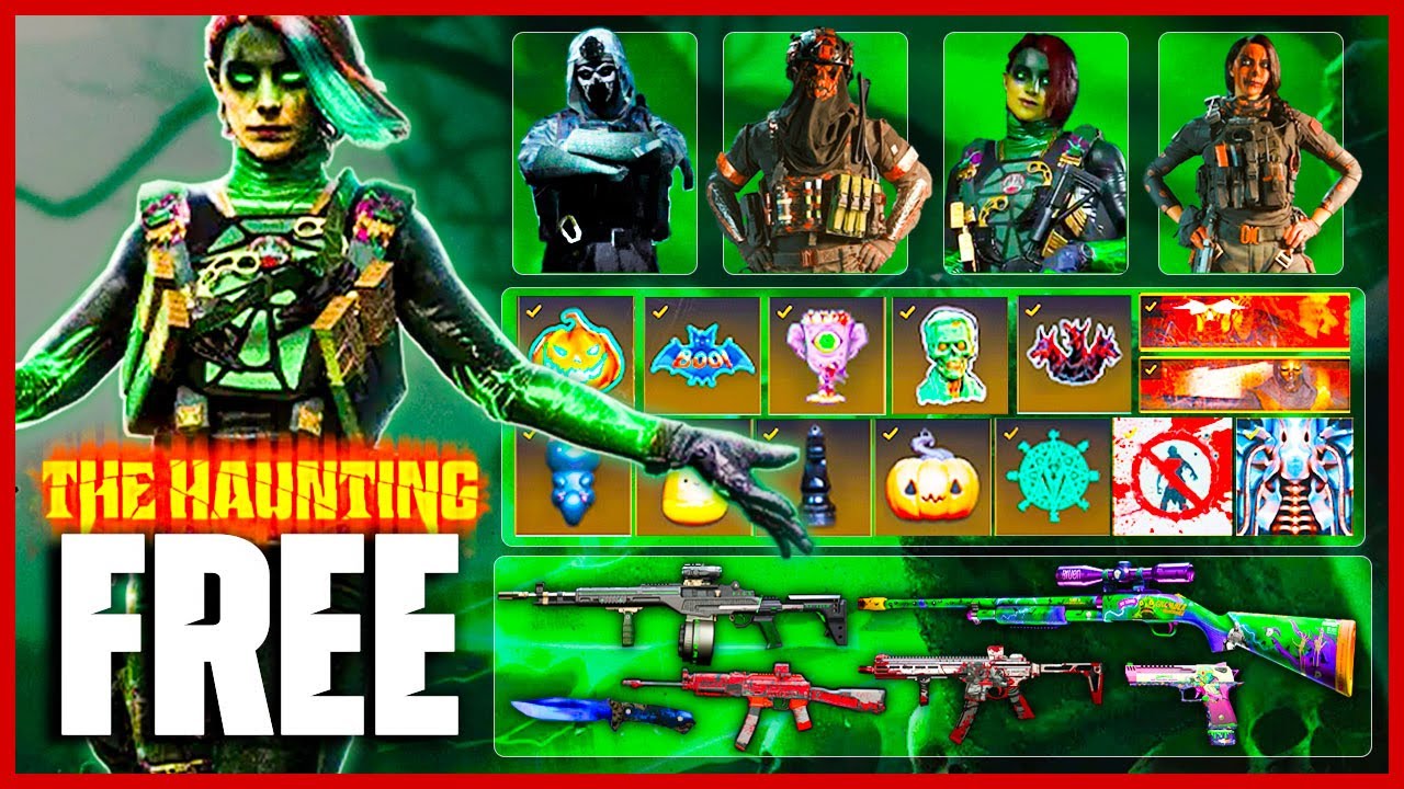 ALL 65 FREE Haunting Event Reward Unlocks! (FREE Skins, Blueprints, Charms, Decals & More)