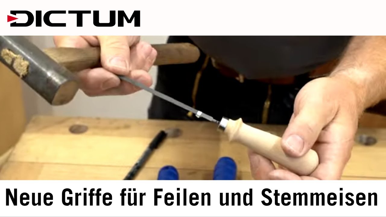 Griffe für Feilen und Stemmeisen montieren - Anpassen an die Angel