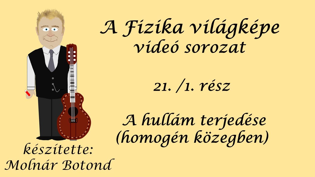 A fizika világképe 21/1. rész Hullám terjedése homogén közegben