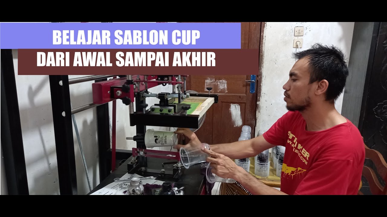 Cara setting mesin sablon cup semi otomatis.