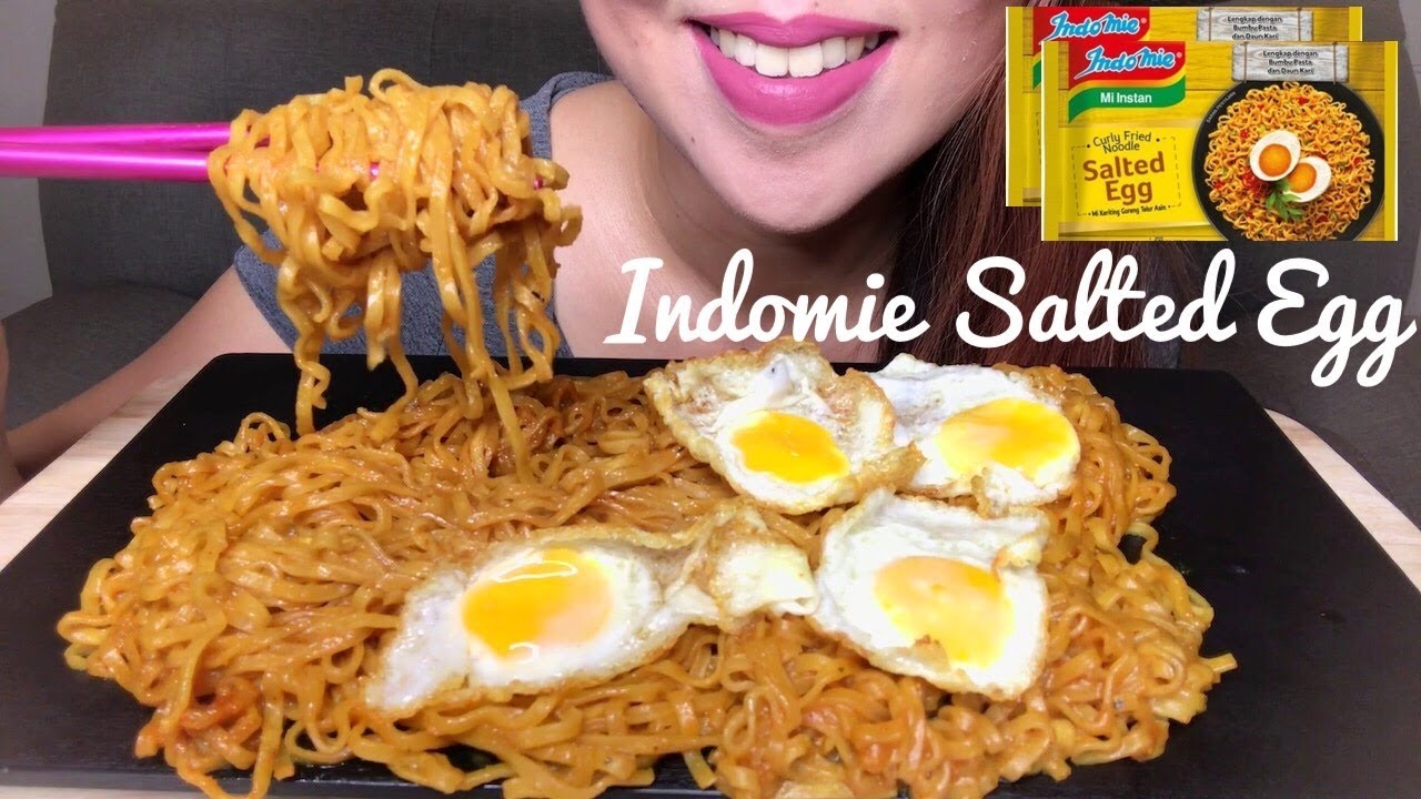 ASMR INDOMIE SALTED EGG | SOFT EATING SOUNDS ONLY (No Talking)