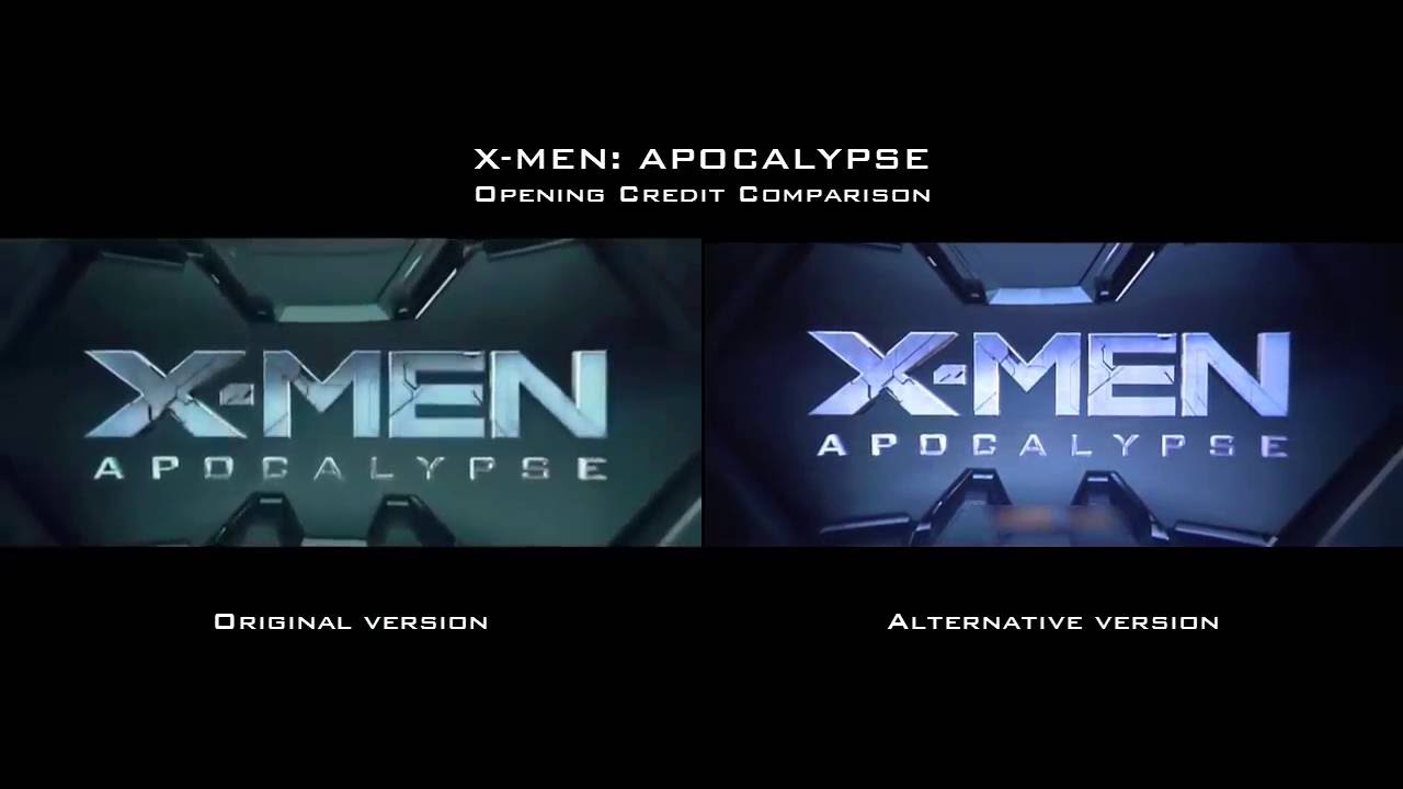 X-MEN APOCALYPSE Opening Credit comparison
