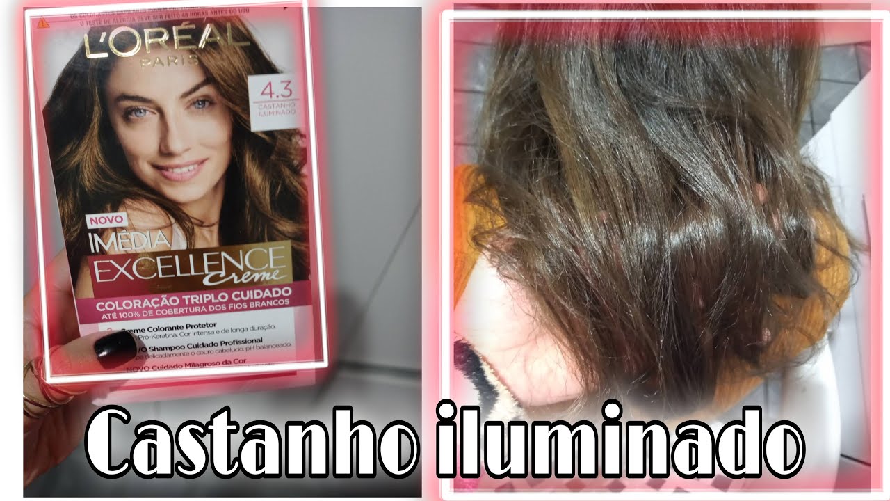 CASTANHO ILUMINADO 4.3 IM&Eacute;DIA EXCELLENCE / Passo a passo de como pintar seu cabelo em casa