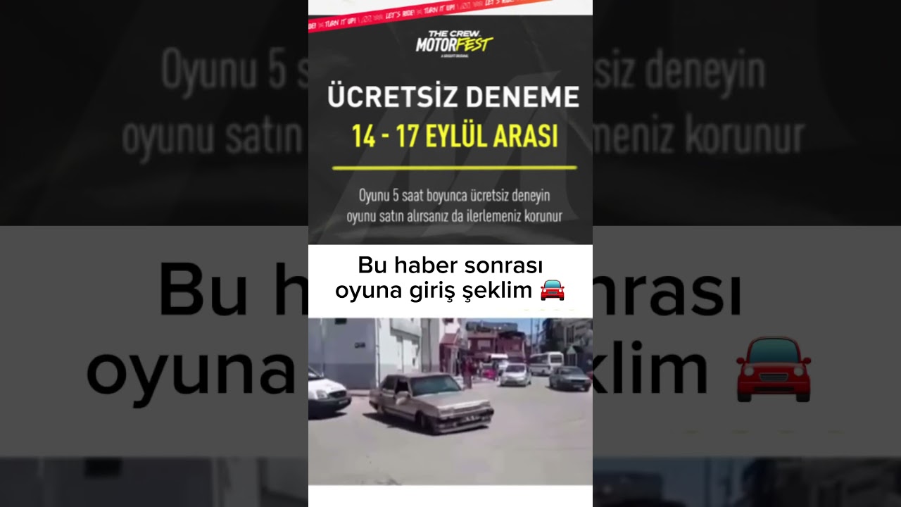 BEDAVA DENEME AYAĞINIZA GELDİ! Drift&ccedil;iler bu fırsatı ka&ccedil;ırmasın 😄 #TheCrewMotorfest #araba #oyun