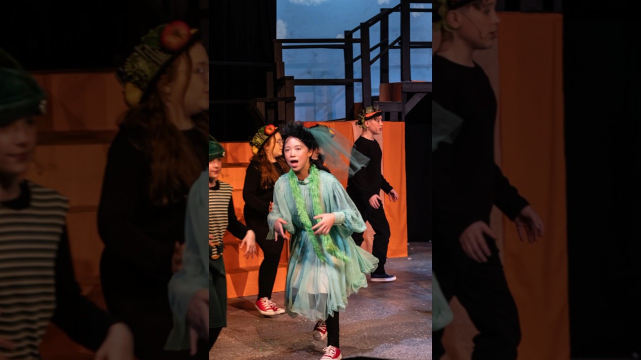 Leah at theatre show James and the giant peach at children’s theater at west￼spring