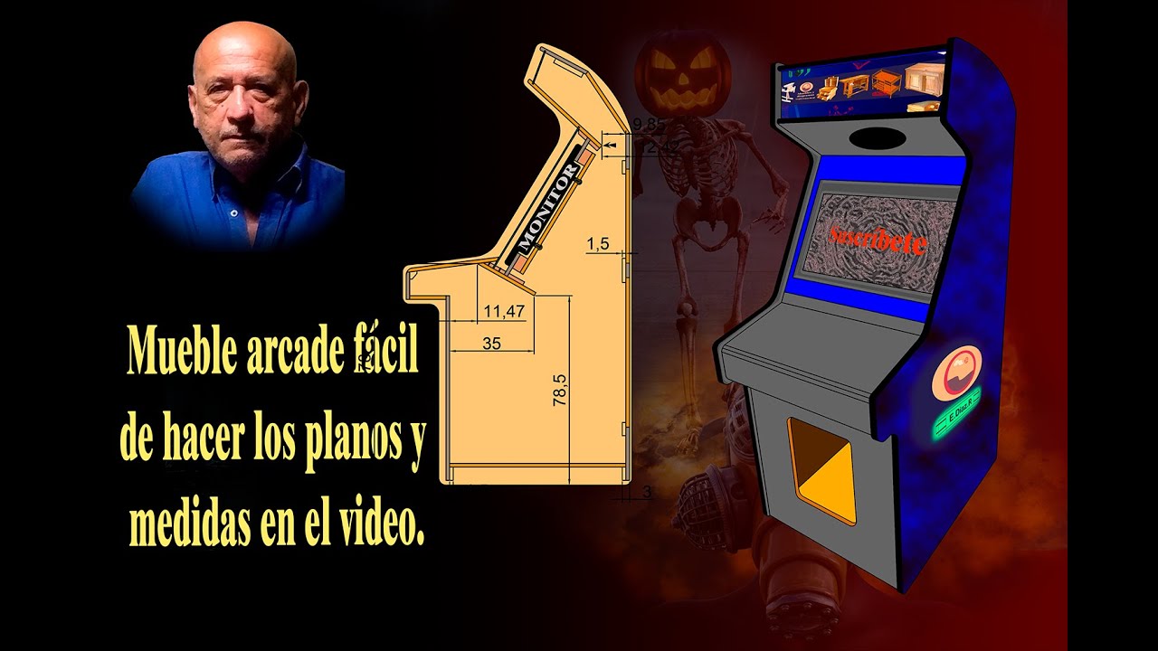 Mueble arcade. Puedes construirlo, los planos en el video.