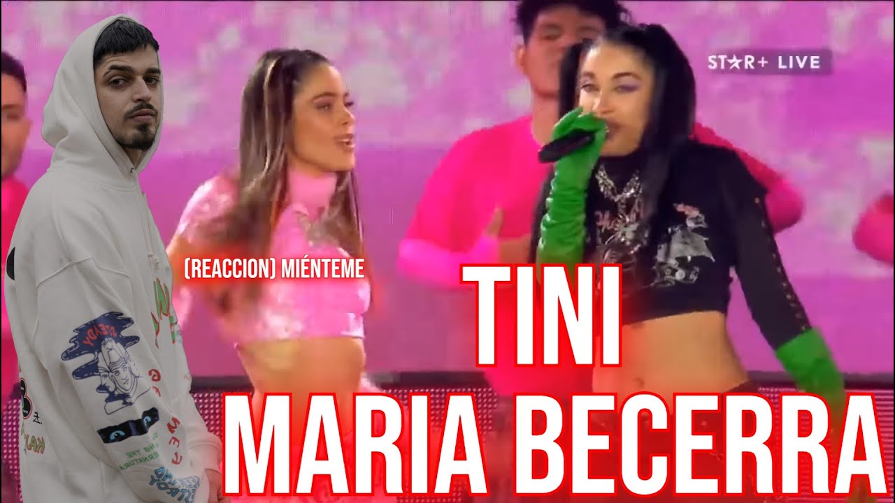 RAPERO ESPAÑOL ALUCINA CON TINI, Maria Becerra  Miénteme (Live Hipódromo de Palermo, TINI Tour 2022)