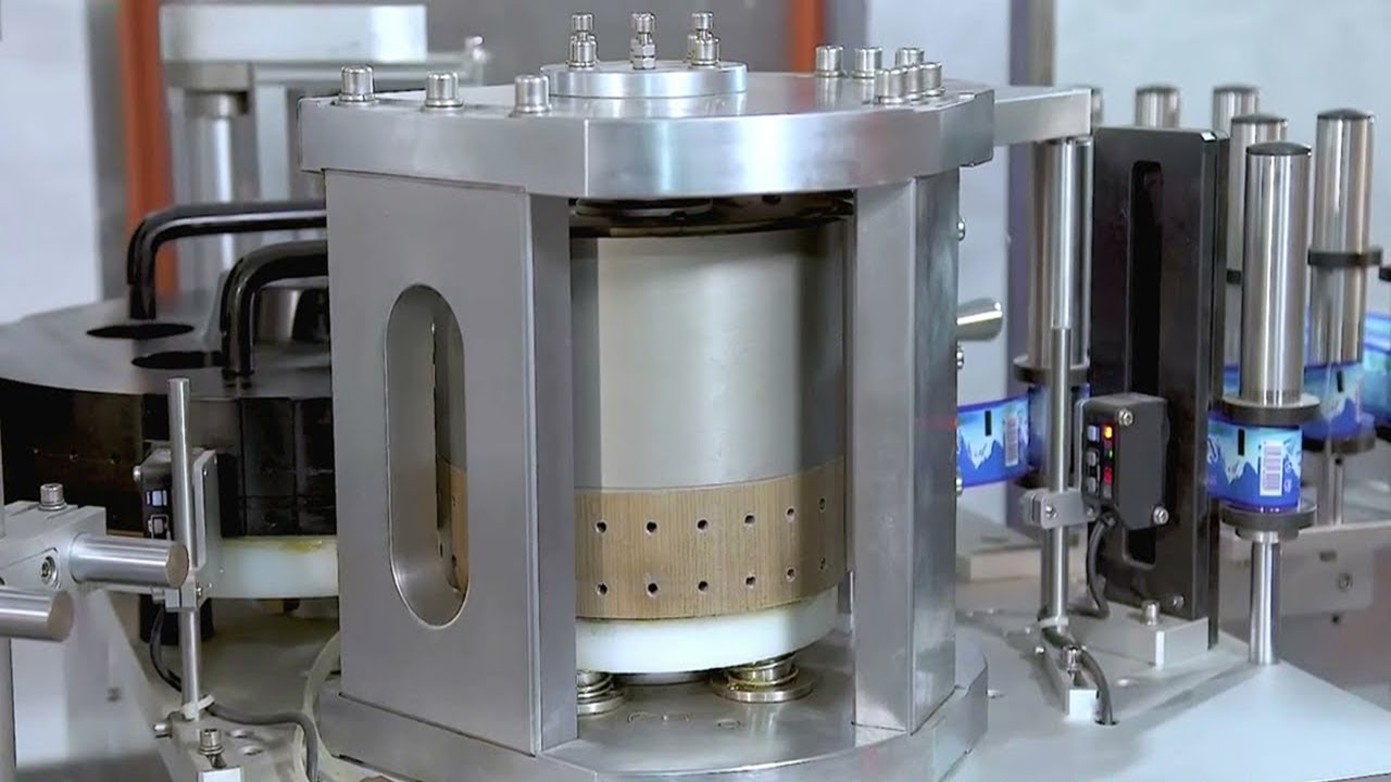 hot melt glue labeling machine OPP labels applicator for round bottles | Beschriftungsmaschine