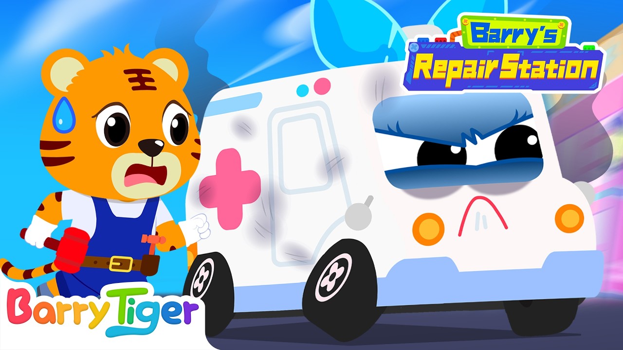 Oh No! Ambulance Got Into Big Trouble🚑 | Car Hospital | Car Mechanic | Kids Cartoons | BarryTiger