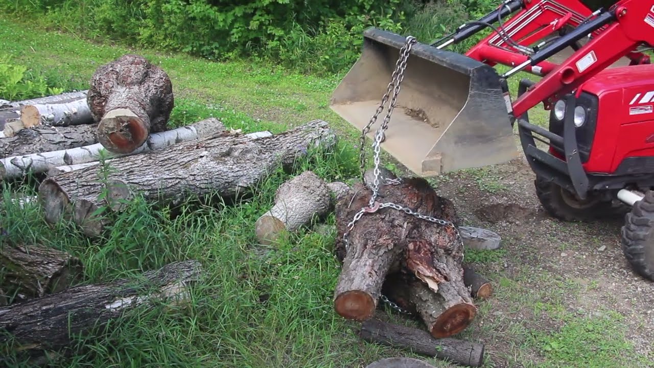 Woodturning cutting a Big cherry burl Tournage sur bois découpe d'une loupe de cerisier