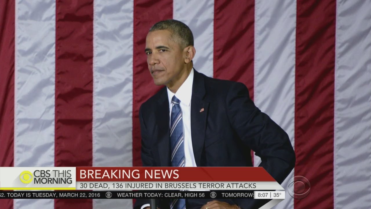 Obama Briefed On Brussels Attack